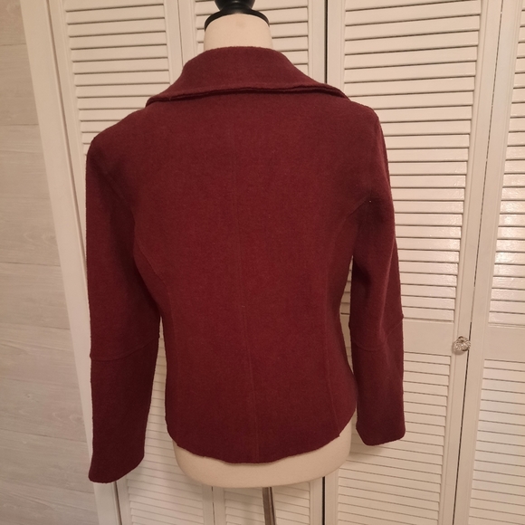 JG HOOK fuchsia/wine wool coat jacket 8P - Picture 4 of 5